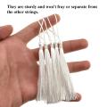 100pcs White Bookmark Tassels for Jewelry Making, Diy Projects