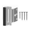 1pcs Security Home Door Reinforcement Lock Withstand 800 Lbs - Silver