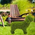 Courtyard Cute Dog Statues Grass Green Simulation Flocking Puppy A