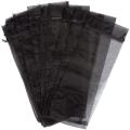 30pcs Black Organza Wine Bottle Bags, with Drawstring for Halloween