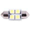 Dc 12v 30mm 4 5050 Smd Car Interior Dome Festoon Led Light White 2pcs