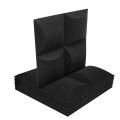 12pcs Unique Shape Acoustic Absorption Panel,12x12x0.12inch,black