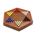 Hexagon Drawer Acrylic Bead Checkers Children Adult Puzzle Board Set