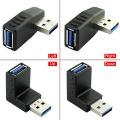 4pcs Usb 3.0 Adapter Couplers 90 Degree Male to Female Usb Connector
