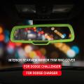 Car Inner Rear View Mirror Cover Abs for Dodge Challenger (green)