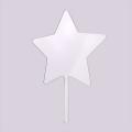 20pcs Blank Wordless Five-pointed Star Acrylic Cake Plug-in Decor