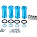 8x Aluminum 12mm Hex Hub 24mm Extension Adapter for 1/18 Wltoys Blue