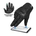 Goatskin Motorcycle Gloves for Men Women, (m, Black Perforated)