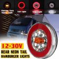 Round Led 4 In 1 Truck Tail Light 12-24v for Trailer Lorry Rv
