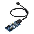 Motherboard 9pin Usb Header to 2 Male Adapter Card Usb2.0 9pin