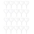 20pcs Cake Topper Heart Blank Acrylic Board for Cake Decorations A