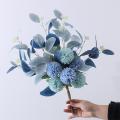 Hydrangea Artificial Flowers Wedding Bouquet Fake Flower(blue White)