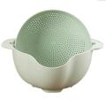 Washing Basket Double Drain Basin Sink Washing Rice Bowl Tray Drain