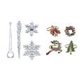 40pc Snowflake Icicle Crystal Christmas Tree Transparent Ornaments