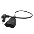 Europea Male Plug to Female Socket Power Cable for Pc Computer (0.3m)