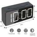 Mini Digital Alarm Clock with Led Time Or Temperature Display 12/24hr