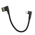 15cm Micro- Usb 5pin Right Usb 2.0 Dual Elbow Data Charging Cable