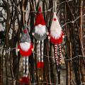 3 Pack Christmas Long Leg Gnome Santahanging Drop Ornament Doll