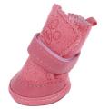 Pink Nonslip Sole Booties Pet Dog Chihuahua Shoes Boots 2 Pair Xs