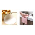 6pcs Washcloths Nonstick Oil Coral Hanging Stains Dish Towels
