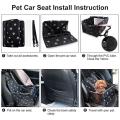 Portable Pet Booster Car Seat, Anti-collapse for Small Pets A