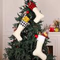 Sublimation Christmas Burlap Stockings Ornaments Holiday Decorations