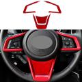 4pcs Car Steering Wheel Cover Trim for Subaru Forester Xv Outback,red