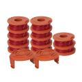 12 Pack Replacement Spool String Trimmer Line 10 Pack Spool and 2 Cap