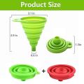 Foldable Kitchen Funnel, Food Grade Silicone Forliquid Transfer,2 Pcs