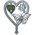 Heart Shaped Plaque Ornament Metal Word Card for Garden Flower Pot-2