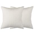 Pack Of 2, Corduroy Square Throw Pillow Covers for Sofa Bedroom Car