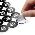 20pcs 1 to 50 Number Stickers for Inventory Storage Classification