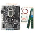 B75 Eth Mining Motherboard+cpu+ Cable+2 X 4g Ram Support Ddr3 B75 Usb