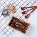 Wooden Spoons, 10 Pcs Wood Soup Spoon Set, - 7.3 Inches