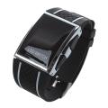 Womens Digital Sport Strap Wristwatch-black White Line