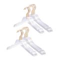 5 Pcs Clear Acrylic Clothes Hanger with Gold Hook,l