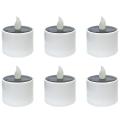 6 Pcs Solar Powered Simulation Candle Flame Light Outdoor Decor