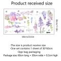 2 Pcs Diy Floral Wall Sticker Butterfly Flower Plant Home Stickers
