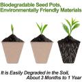 Pack Of 100 Degradable Plant Pots, 8 Cm Peat Pots, for Flowers, Herbs