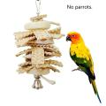 Bird Chewing Toys Loofah Cuttlebone Grass Cockatiel Toy Wood Color