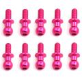 10pcs M3 Metal Hex Ball Head Screws for Tamiya Tt01 Tt02,pink