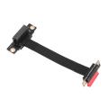 Dual 90 Degree Right Angle Pcie 3.0 X1 to X1 Extension Cable - 10cm