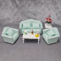 3pcs 1/12 Scale Dolls House Green Armchair Sofa,miniature Furniture
