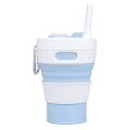 Collapsible Coffee Cup, Portable Foldable Travel Mug, 15.8oz,blue