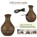 130ml Portable Air Humidifier Wood Grain Vase Usb, Deep Wood Grain