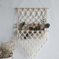 Hand Woven Storage Rack Macrame Tapestry for Boho Decor Ornament
