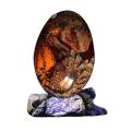 Lava Dragon Egg Ornamental Decor Dinosaur Egg Statue Resin-c
