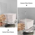 Acrylic Square Cake Disk Set - with Center Hole - for 3 Tier Cakes