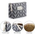 6pcs Canvas Makeup Bags Printed Cosmetic Bags for Women Girls, A