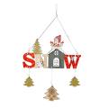 Christmas Wooden Hanging Ornaments Pendant Christmas Decorations, C